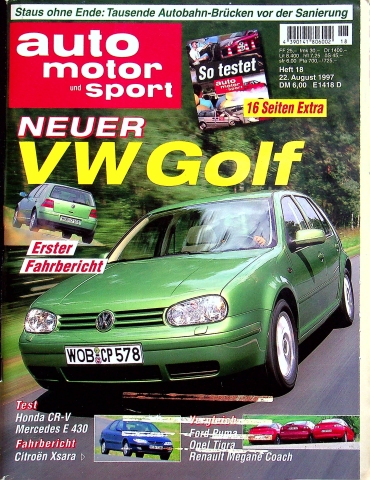 Deckblatt Auto Motor und Sport (18/1997)